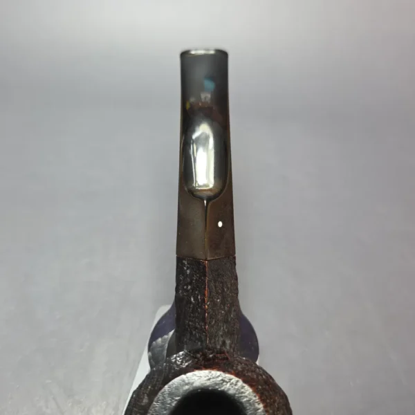 Dunhill 1988 Shell Briar 4208 Sandblasted Bent Bulldog Estate Briar Pipe, English Estates - Image 7