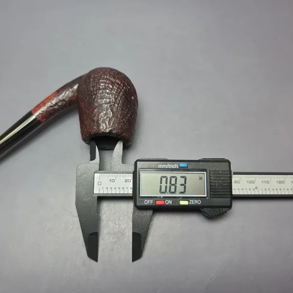 WO Larsen Super 47 Sandblasted Bent Billiard Estate Briar Pipe, Danish Estates - Image 9