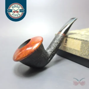 Brebbia Calabash Partially Sandblasted Calabash Estate Briar Pipe, Italian Estates, 9mm