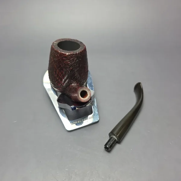 WO Larsen Super 47 Sandblasted Bent Billiard Estate Briar Pipe, Danish Estates - Image 10