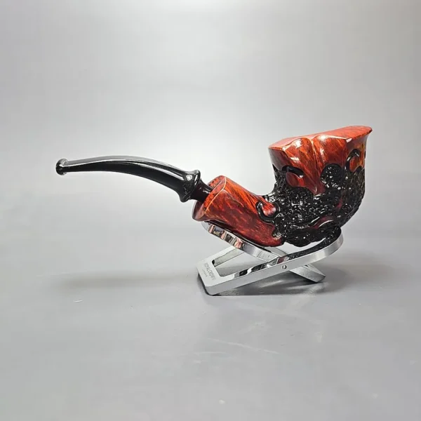 Nording Moss Partially Rusticated Freehand Estate Briar Pipe, Unsmoked - Image 4