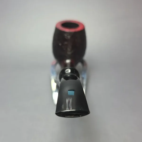 Hans Former Nielsen Partially Sandblasted Bent Billiard w/ Silver Estate Briar Pipe, Unsmoked - Image 5