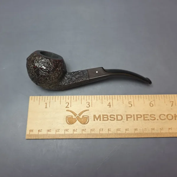 Dunhill 1988 Shell Briar 4208 Sandblasted Bent Bulldog Estate Briar Pipe, English Estates - Image 10
