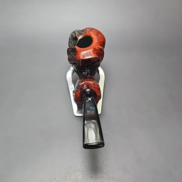 Nording Moss Partially Rusticated Freehand Estate Briar Pipe, Unsmoked - Image 5