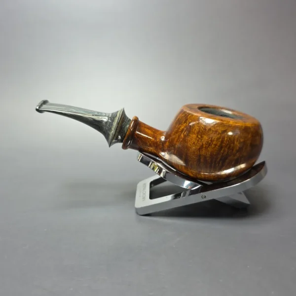 Martin Romijn Smooth High Contrast Squat Tomato Handmade Briar Pipe, New - Image 4