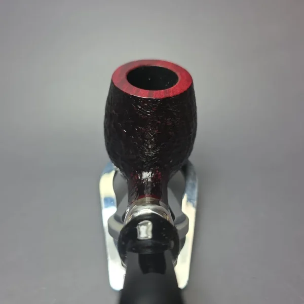 Hans Former Nielsen Partially Sandblasted Bent Billiard w/ Silver Estate Briar Pipe, Unsmoked - Image 6