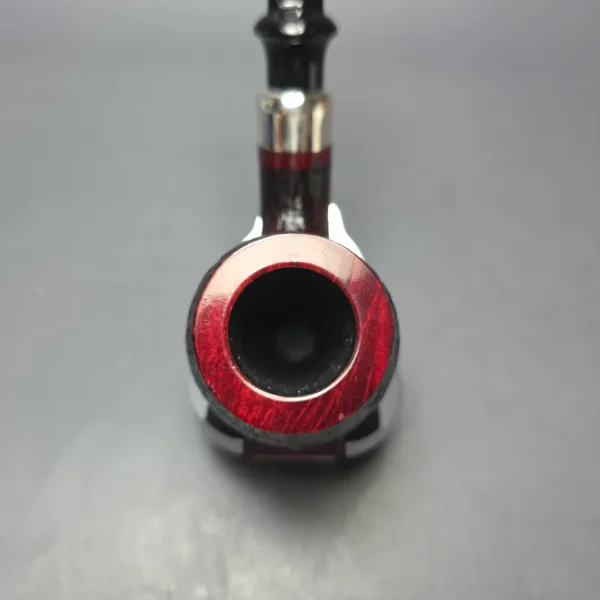 Hans Former Nielsen Partially Sandblasted Bent Billiard w/ Silver Estate Briar Pipe, Unsmoked - Image 7