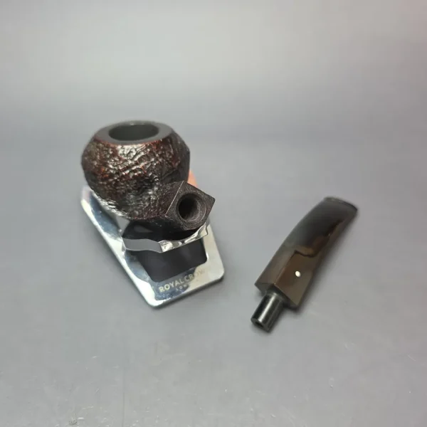 Dunhill 1988 Shell Briar 4208 Sandblasted Bent Bulldog Estate Briar Pipe, English Estates - Image 12