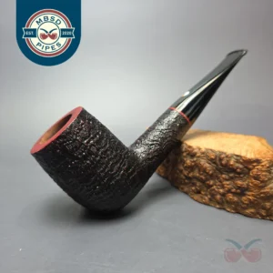 Cavicchi Black Sandblasted "ODA" Billiard Estate Briar Pipe, Italian Estates