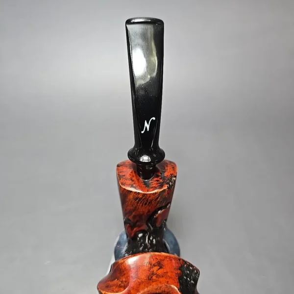 Nording Moss Partially Rusticated Freehand Estate Briar Pipe, Unsmoked - Image 7