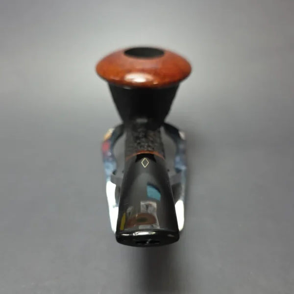 Brebbia Calabash Partially Sandblasted Calabash Estate Briar Pipe, Italian Estates, 9mm - Image 6