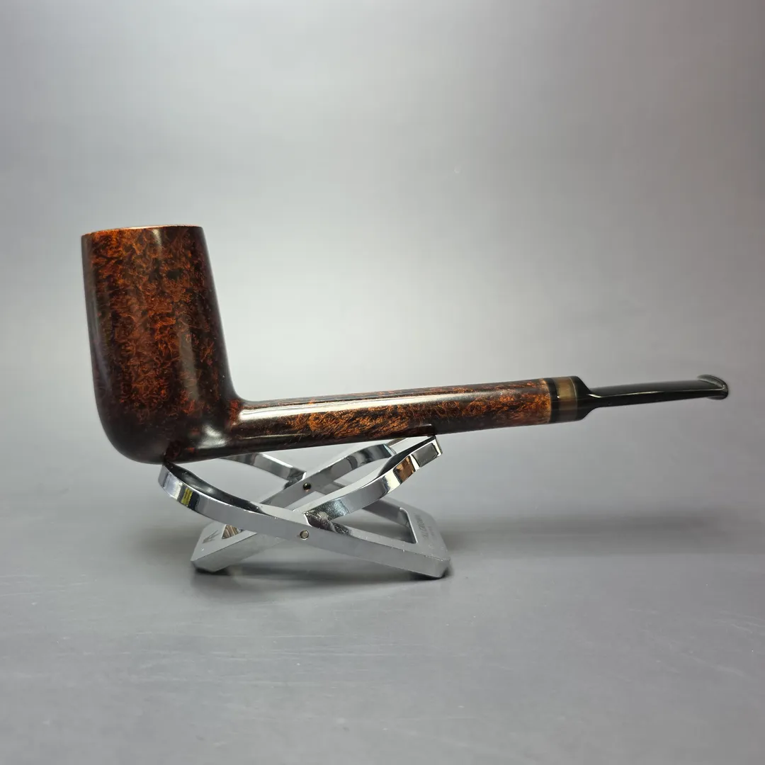 Herriot Pipes Smooth Stacked Lovat w/ Horn Handmade Briar Pipe, New - Image 2