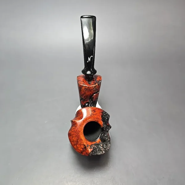 Nording Moss Partially Rusticated Freehand Estate Briar Pipe, Unsmoked - Image 8