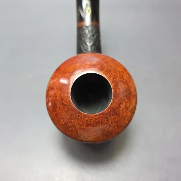 Brebbia Calabash Partially Sandblasted Calabash Estate Briar Pipe, Italian Estates, 9mm - Image 7