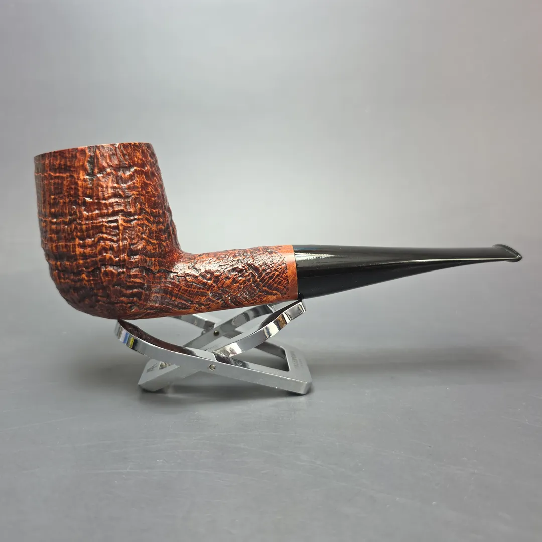 Ser Jacopo Maxima S2 Partially Sandblasted Billiard Estate Briar Pipe, Unsmoked - Image 2