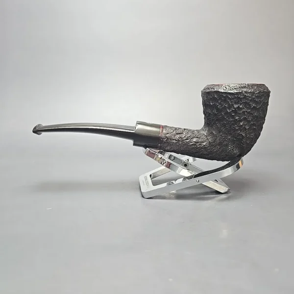 James Upshall Bark EXL Partially Rusticated Dublin Estate Briar Pipe, Unsmoked - Image 4