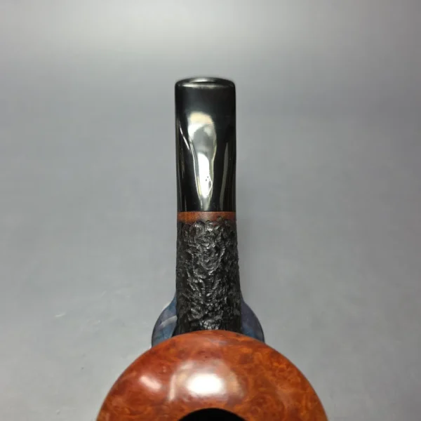 Brebbia Calabash Partially Sandblasted Calabash Estate Briar Pipe, Italian Estates, 9mm - Image 8