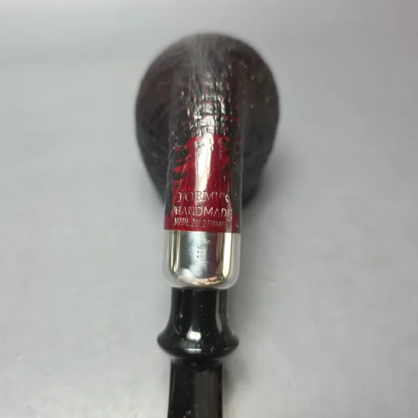 Hans Former Nielsen Partially Sandblasted Bent Billiard w/ Silver Estate Briar Pipe, Unsmoked - Image 10