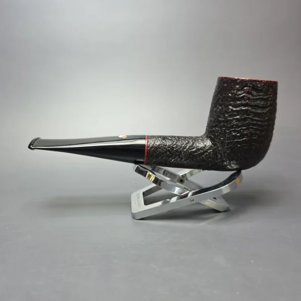 Cavicchi Black Sandblasted "ODA" Billiard Estate Briar Pipe, Italian Estates - Image 5