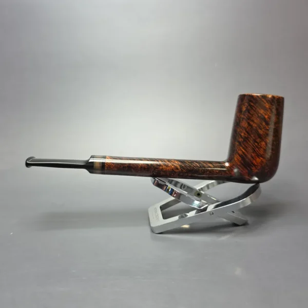 Herriot Pipes Smooth Stacked Lovat w/ Horn Handmade Briar Pipe, New - Image 4
