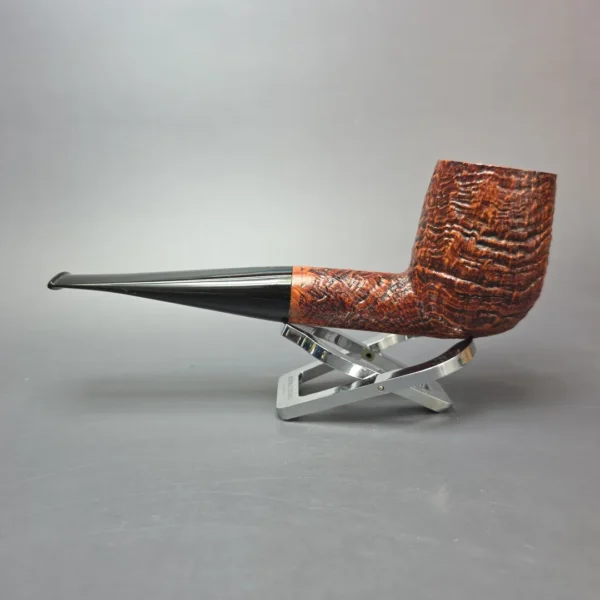 Ser Jacopo Maxima S2 Partially Sandblasted Billiard Estate Briar Pipe, Unsmoked - Image 4