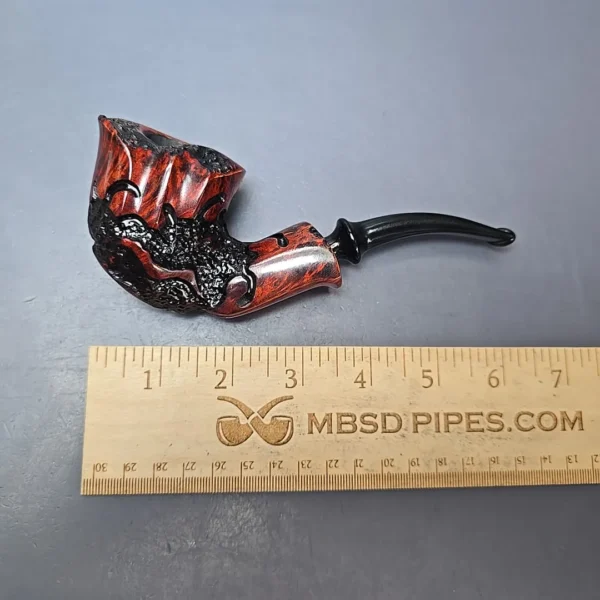 Nording Moss Partially Rusticated Freehand Estate Briar Pipe, Unsmoked - Image 11