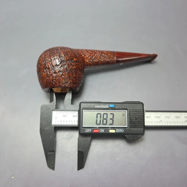 Graziano Tendi Sandblasted Nosewarmer Apple Handmade Briar Pipe, New - Image 3