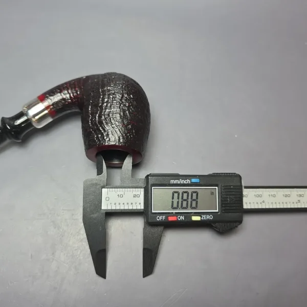 Hans Former Nielsen Partially Sandblasted Bent Billiard w/ Silver Estate Briar Pipe, Unsmoked - Image 12