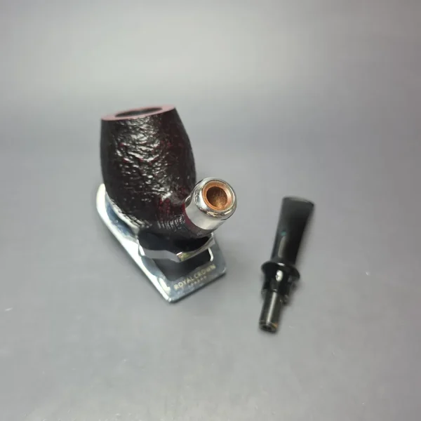 Hans Former Nielsen Partially Sandblasted Bent Billiard w/ Silver Estate Briar Pipe, Unsmoked - Image 13