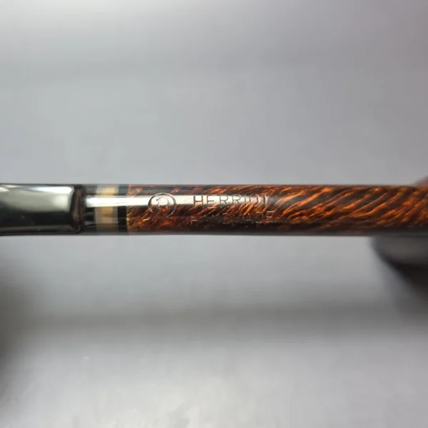 Herriot Pipes Smooth Stacked Lovat w/ Horn Handmade Briar Pipe, New - Image 7