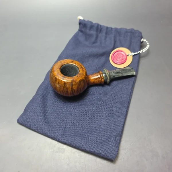 Martin Romijn Smooth High Contrast Squat Tomato Handmade Briar Pipe, New - Image 12