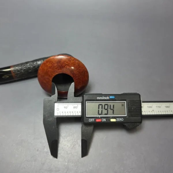 Brebbia Calabash Partially Sandblasted Calabash Estate Briar Pipe, Italian Estates, 9mm - Image 12
