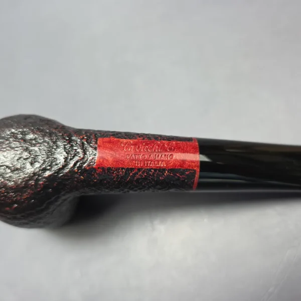 Cavicchi Black Sandblasted "ODA" Billiard Estate Briar Pipe, Italian Estates - Image 9