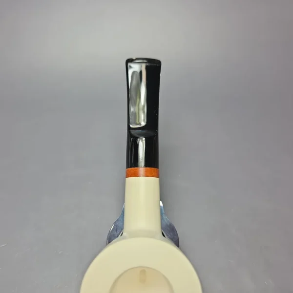 MBSD Meerschaum Deluxe Smooth Pot Block Meerschaum Pipe, Briar-Mortise, New - Image 7