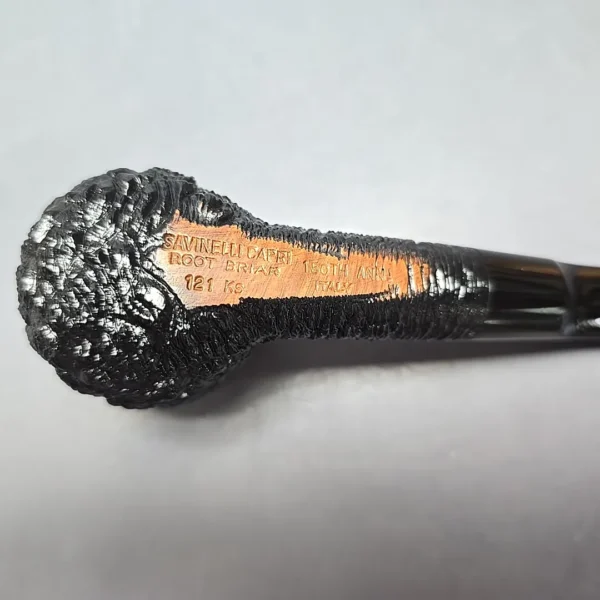 Savinelli 150th Anniversary Capri Root Briar 121 KS Rusticated Pot Briar Pipe, New - Image 5
