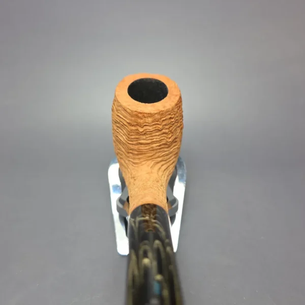 Pipe Tristan Magnum Natural Sandblast LC Bent Billiard Handmade Briar Pipe, New - Image 6