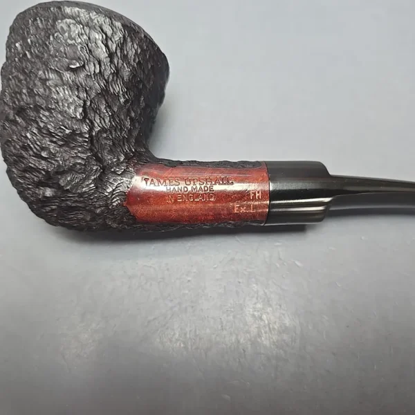 James Upshall Bark EXL Partially Rusticated Dublin Estate Briar Pipe, Unsmoked - Image 10