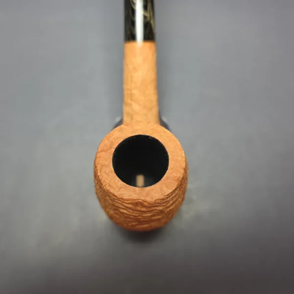 Pipe Tristan Magnum Natural Sandblast LC Bent Billiard Handmade Briar Pipe, New - Image 7