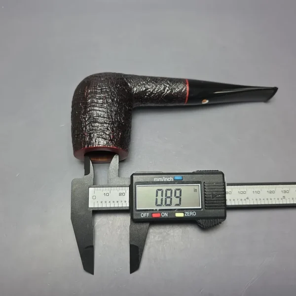Cavicchi Black Sandblasted "ODA" Billiard Estate Briar Pipe, Italian Estates - Image 12