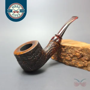 Smith House Partially Sandblasted Pot w/ Ebonite Handmade Briar Pipe, New