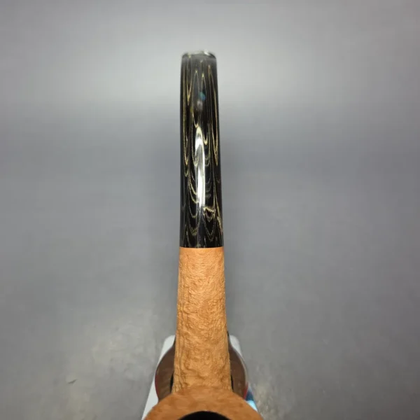 Pipe Tristan Magnum Natural Sandblast LC Bent Billiard Handmade Briar Pipe, New - Image 8