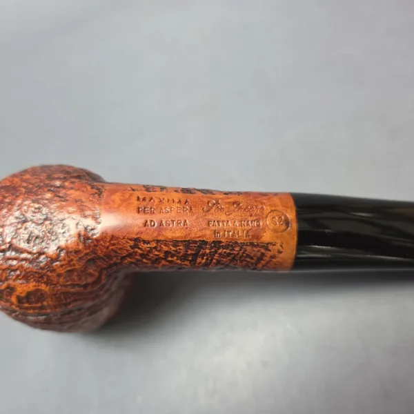 Ser Jacopo Maxima S2 Partially Sandblasted Billiard Estate Briar Pipe, Unsmoked - Image 10