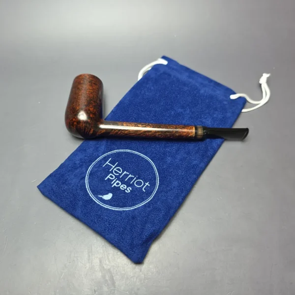 Herriot Pipes Smooth Stacked Lovat w/ Horn Handmade Briar Pipe, New - Image 11