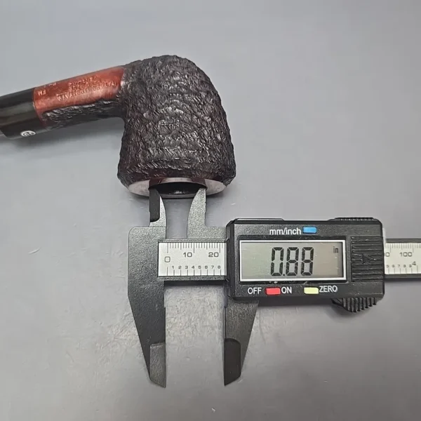 James Upshall Bark EXL Partially Rusticated Dublin Estate Briar Pipe, Unsmoked - Image 12