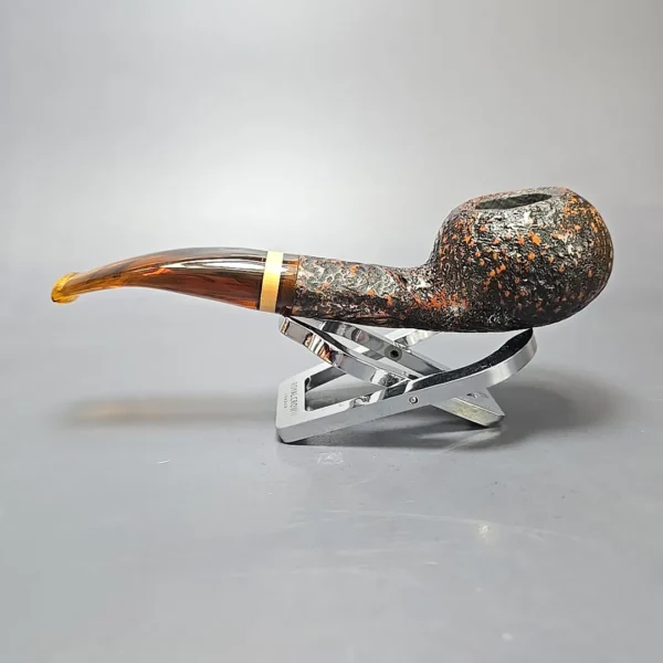Brebbia Ninja 301 Sandblasted Author Estate Briar Pipe, Unsmoked - Image 4