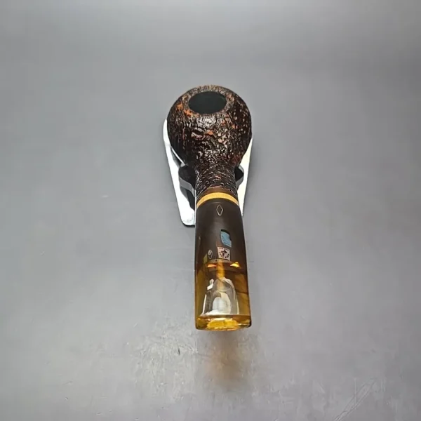 Brebbia Ninja 301 Sandblasted Author Estate Briar Pipe, Unsmoked - Image 5