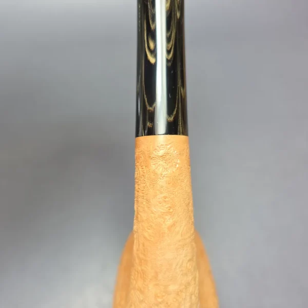 Pipe Tristan Magnum Natural Sandblast LC Bent Billiard Handmade Briar Pipe, New - Image 10