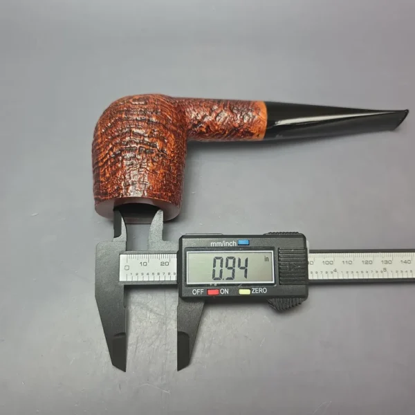 Ser Jacopo Maxima S2 Partially Sandblasted Billiard Estate Briar Pipe, Unsmoked - Image 12