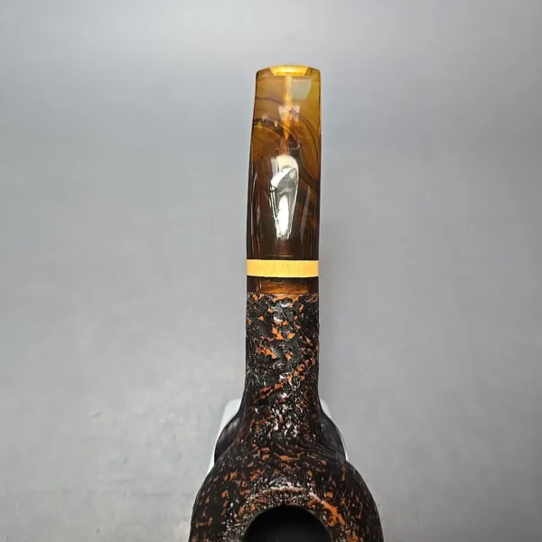 Brebbia Ninja 301 Sandblasted Author Estate Briar Pipe, Unsmoked - Image 7