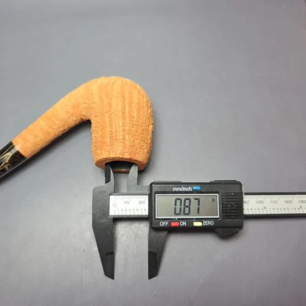 Pipe Tristan Magnum Natural Sandblast LC Bent Billiard Handmade Briar Pipe, New - Image 12